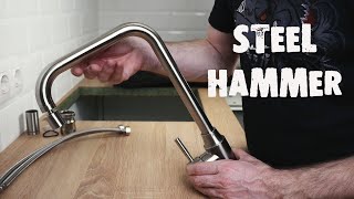 РАСПАКОВКА и УСТАНОВКА КРАНА из НЕРЖАВЕЮЩЕЙ СТАЛИ STEEL HAMMER SH5177 часть 7