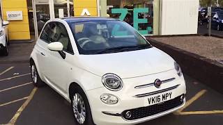 2016 Fiat 500 1.2 Lounge VK16 MPY at Hylton Renault Worcester