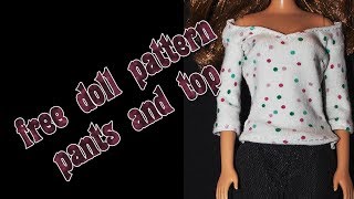 Make your own doll clothes - pants and shirt 8