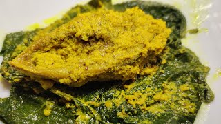 Ilish Paturi with sweet pumkin leaves/ কুমড়ো পাতাই ইলিশ মাছের পাতুরি