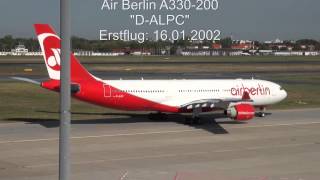 Air Berlin Airbus A330-200 D-ALPC Flughafen Berlin-Tegel mit Push Back Take Off 29.09.12