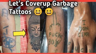 Ganda tattoo Bye bye, Tattoo Cover ups , Goalpara tattoo, Good cover ups