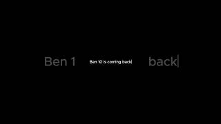 BEN 10 is COMING BACK! #Ben10 #ben10shorts