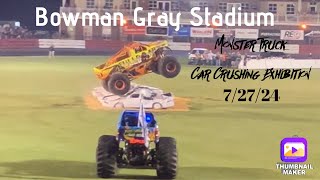 Full Event: Monster Truck Car Crushing Exhibition at Bowman Gray Stadium (7/27/24)