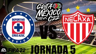 Cruz Azul vs Necaxa Jornada 5 Grita México Clausura 2022. (Simulación FIFA 22).