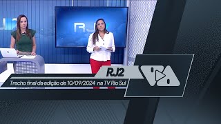 Trecho final e encerramento do "RJ2" de 10/09/2024 na TV Rio Sul