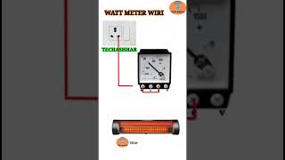 WATT METER wiring connection diagram #shorts #wiring #electricalvideos #tips