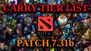 Carry Tier List - Patch 7.31b Dota 2