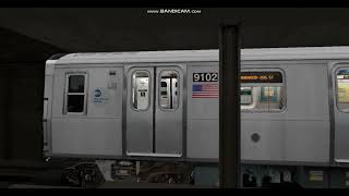 NYCT OpenBVE 205th Street  Bound R160B Alstom Siemens mixed consists at 125th St