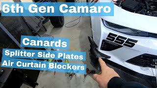 6th Gen Camaro Aero- Canards, Splitter Side Plates, Air Curtain Blockers