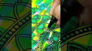 Acrylic Mandala | Satisfying Art video | Mandala Process video | Mandala Patterns #shorts