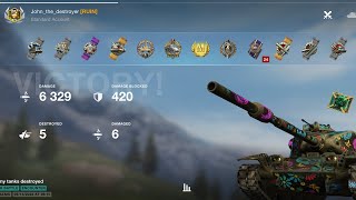 t95E6 gameplay, Mastery 6k damage