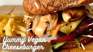 Vegan Cheeseburger— Mushroom & Onion Burger