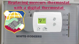 Replacing mercury thermostat with a digital thermostat - install wiring white rogers honeywell