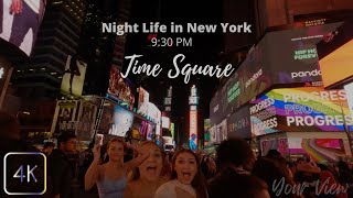 Time Square NY Night Walk | 4K 60fps