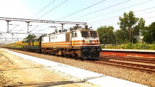 "Riding Lightning: WAP 7 Engine Pulls at Breakneck Speed of 130 km/hour!" #indiantrain