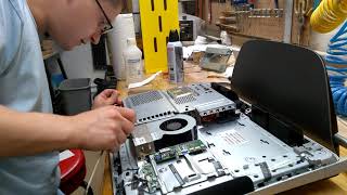 07 HP Touchsmart 320 PC Hard Drive Replacement And Cleaning - Reassembly Without Rear Cover