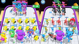 New Little Blue Monster 3d Merge And Run, Merge Master Monster Battle,Blue army vs poppy playtime