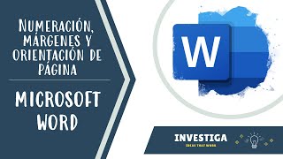 »NUMERACIÓN DE PÁGINAS en WORD + MÁRGENES Y ORIENTACIÓN DE PÁGINA« Formato a documentos 📑 - Parte 2