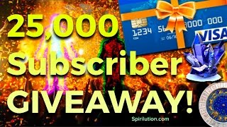 25,000 Subscriber GiveAway! FREE Astrological Report +Reiki Charged Crystals + $300 Visa Gift Card!