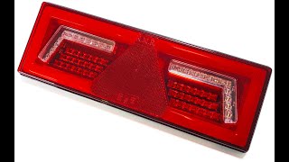 Lampa zespolona tył led neon z trójkątem naczepa 12/24v L1859 L1860