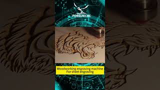 Using a woodworking carving machine, you can easily carve a tiger pattern on wood. Do you like it?