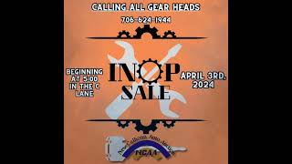 Next INOP Sale is April 3rd at 5:00pm in the C Lane!