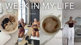 PRODUCTIVE WEEKEND: getting thru my checklist, HOT yoga, GRWM, & a bbq w/ friends | Katelynn Nolan