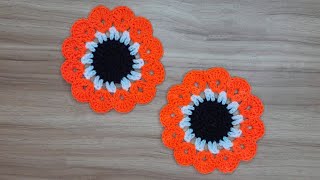 If you're looking for a fun way to celebrate Halloween, why not try making a crochet coaster?