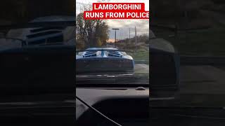 LAMBORGHINI AVENTADOR  SVJ RUNS FROM THE POLICE #shorts #viral #shortvideo #youtubeshorts