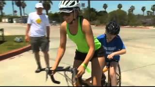 Blind 10 Year Old Girl Competes In Triathlon