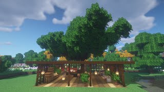 Minecraft : How to Build a Garden House With a Tree in the Middle | Easy Survival tutorial