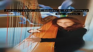 Jesu, Joy of Man's Desiring by Bach | harp cover classical music #shorts #shortsmusic