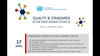 UNIDO Webinar: Standards and Testing in the Fight Against COVID-19