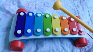 How to play Itsy Bitsy Spider 🕷️ on kids #xylophone #nurseryrhymes #itsybitsy #peppapig