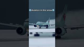 Aviation in the snow❄️ #aviation #trending #plane #747