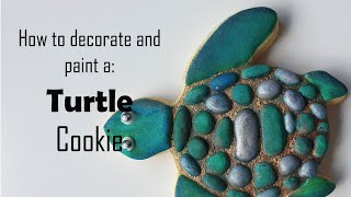 How to Decorate and Paint a Turtle Cookie - KAI Cookie Artistry