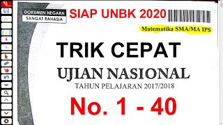 SIAP UNBK 2020 SMA | Pembahasan  Matematika IPS 2018