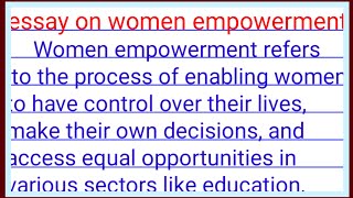 essay on women empowerment| women empowerment essay in english