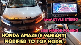 New Amaze E Varient Full Modified | Side Mirror Folding | Music System and All Accessories