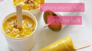 Instant mango kulfi /மாம்பழம் இருந்தால் இப்படி செஞ்சு பாருங்க/ easy homemade ice cream with kulfi/