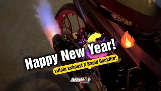 Villain exhaust! Carbon 370 installation sound check/rapid backfire!