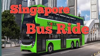 Singapore Bus Ride Via Orchard Rd. සිංගප්පුරුවේ සුවපහසු බස්