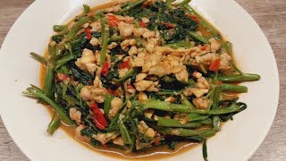 MENU RUMAHANAN SIPEL DAN ENAK⁉️ TUMIS KANGKUNG tempe @tipsmemasak56