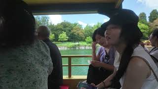 Japan Tour 2024 ride boat at Osaka-jo Pier Gozabune around Osaka Castle