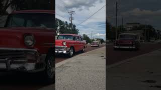 Classic beauties rolling in to Downtown Longwood cruise in #classiccars #classics #floridacarmeets