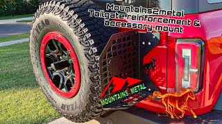 Mountains2Metal Tailgate reinforcement & accessory Panel on Ford Bronco WildTrak Sasquatch