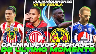 NUEVOS FICHAJES DE ULTIMA HORA ¡JULIAN quiñones al AMERICA! 🤑 ERICK GUTIERREZ a CHIVAS liga mx