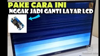 TRIK SERVIS TV LED POLYTRON|Gambar bergaris dobel bergetar