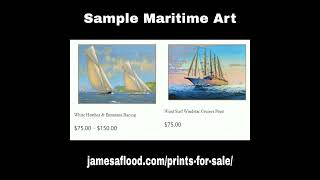 James A. Flood - Historic Maritime Artist - Ocean Liners, Battleships, Sailboats & Motoryachts